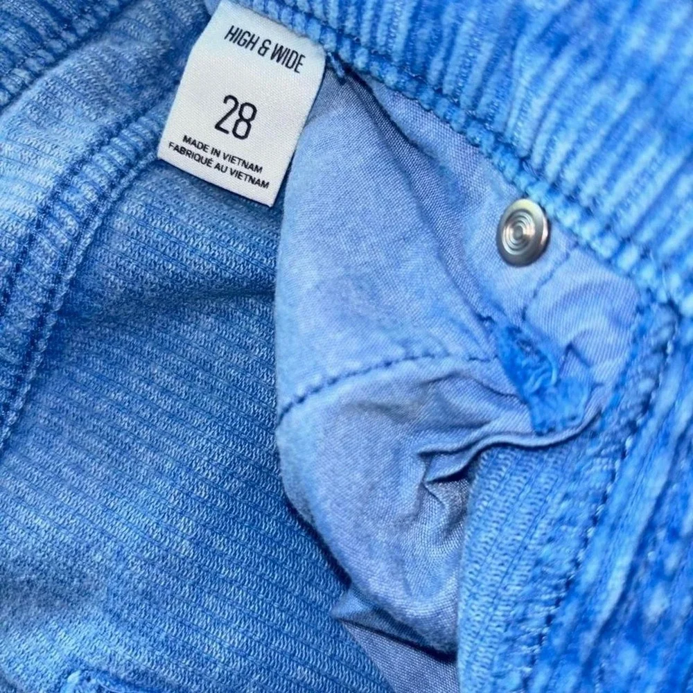BDG Urban Outfitters Blue Corduroy High & Wide Flared Pants Retro 70s Y2K 28